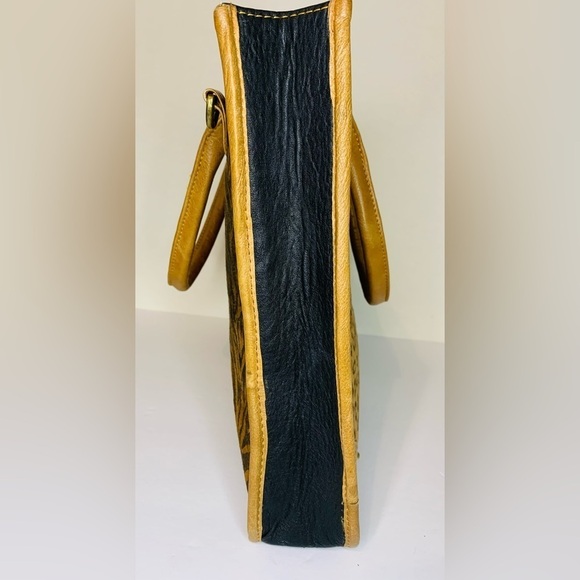 Vaan & Co Jade Mixed Animal Print Suede and Leather Up Cycled Messenger … - Picture 16 of 17